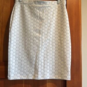 Leota Tabitha Skirt, Off White Pattern Skirt, Size M, NWT